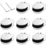 Guangdong Spirit Cam Kelepçeler 8 Adet 8-10MM Paslanmaz Çelik 304 Cam Kelepçeler Ayarlanabilir Cam Braket Korkuluk Merdiven Için Düz Sırt - Beyaz
