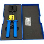 Guangdong Spirit CAT5E/CAT6 Için Sıkma Aleti RJ11/RJ12THROUGH Delik Hasır Tel Pense RJ45 Sıkma Aleti Kiti - Mavi&siyah&sarı