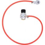 Guangdong Spirit Co2 Mini Gaz Regülatörü 5/16IN Gaz Hattı Montajı Hızlı Bağlantı Basınç Göstergesi - Siyah