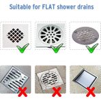 Guangdong Spirit Dayanıklı Paslanmaz Çelik ve Silikon Saç Tutucu Banyo Duş Süzgeci - Gümüş (Yurt Dışından)