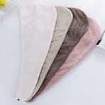 Guangdong Spirit Flyeer 2020 Kahve Sihirli Saç Çabuk Kuruyan Havlu Katı Duş Şapka Büküm Banyo Kap Kafa Wrap Mikrofiber Hızlı Kuru Türban Banyo Duş Havuzu - Gümüş