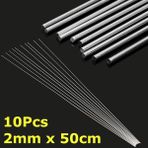 Guangdong Spirit Pratik 10 Adet 2mm 50CM Metal Alüminyum Magnezyum Gümüş Kaynak Çubukları Tel Elektrot