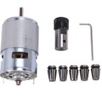 Guangdong Spirit Srıwen 2020 775 Dc Motor 12-24V Rulman Mil Motoru ER11 Collet Uzatma Çubuğu ile Oyma Bıçağı Cnc Router Için Takım Tezgahları