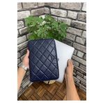 Guard Lacivert Large Capitone Clutch Çanta