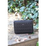 Guard Nakış Desenli Siyah Clutch Çanta