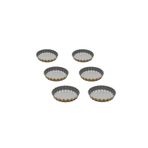 Guardini Anto 6'lı Silver Gold 12 cm Mini Tart Kalıbı Seti