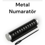 Guartly Metal Kasa Numara Çevirmeli Ayarlı Araç Içi Telefon Numaratör Park Numarası Parkmatik Notluk - Siyah