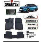 Guartly Peugeot 3008 2024 ve Sonrası Uyumlu 4d Havuzlu Oto Paspas Takımı | Hybrid - Siyah