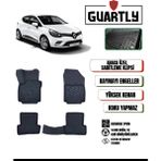 Guartly Renault Clio 4 2012-2018 Arası Uyumlu Araca Özel Premium 4d Havuzlu Oto Paspas Takımı - Siyah