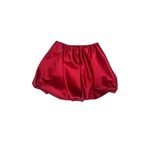 guay Saten kırmızı mini balon etek