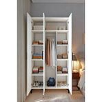 Gubimo 109-gardırop 3 Kapılı,8 Raflı,askılıklı Elbise Dolabı /beyaz