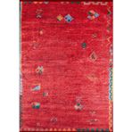 Gubkin Kırmızı Makinada Yıkanabilir Kaymaz Taban Dijital Makine Baskı Salon Halı-I-Haln-HLN1128-300x400