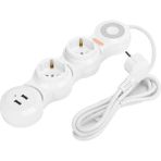 Güç Şeridi Deformasyonu 2 Içbükey Jak 10A USB Şarj Güvenliği (Yurt Dışından)