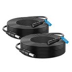 Güç Uzatma Kablosu 2'li Paket 33 Metre 5,5 mm x 2,1 mm 12 Volt Erkekten Dişi Fiş Kablosu CCTV IP Güvenlik Kamerası DVR ve Daha Fazla Cihaz için Siyah