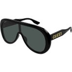 GUCCI 1370S 001 Unisex Güneş Gözlüğü - Siyah