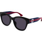 Gucci 1866SK 004 56-19-145 Unisex Günes Gözlük - Füme
