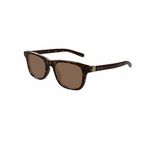 Gucci GG 1671S 006 53 Unisex Kare Kırçıllı Kahverengi Kemik Güneş Gözlüğü