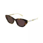 Gucci GG 1968S 003 50 Kadın Cat Eye Kırçıllı Kahverengi Kemik Güneş Gözlüğü