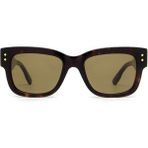 Gucci GG1217S 002 53-20 Kadın Kahverengi Mat Camlı Dikdörtgen Asetat Güneş Gözlüğü