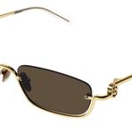 Gucci GG1278S Altın Kahverengi 55 19 140 Unisex Güneş Gözlüğü