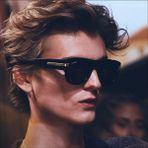 Gucci GG1517S 001 54-19 Unisex Füme Mat Camlı Siyah Asetat Dikdörtgen Güneş Gözlüğü - Renk