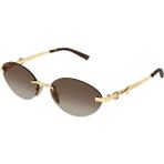 Gucci Guccı 2051S 004 58-17 Güneş Gözlüğü - Altın