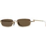 Gucci Kadın Güneş Gözlüğü GG1278S 001 Altın Çerçeve ile UV 400 Filtreli Kahverengi Cam