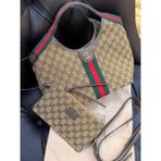 Gucci Logo Detaylı Ithal Çanta - Kahverengi