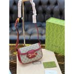 Gucci Logo Detaylı Ithal Çanta - Kırmızı
