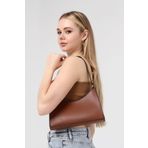 Güce Taba Rengi Baget Baguette El Ve Omuz Çantası Gc009025
