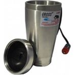 Güçlü 12V Araç Su Isıtıcı 450 ml Termos Kettle Gri - Altın - Gri