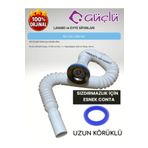 GÜÇLÜ 65*32 Sabit Kafalı Uzun Körüklü Lavabo ve Evye Sifonu Meram Q32 430 Kalite