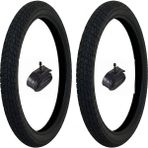 Güçlü Bisiklet Motosiklet 20 Jant Bisiklet Lastik Seti - 2 Dış + 2 Iç Lastik - 20 x 2.125 - Dişsiz Asfalt Yol Tipi