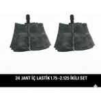 Güçlü Bisiklet Motosiklet 24 Jant Iç Lastik 2'li Set - 24X1.75 / 2.125 Uyumlu - Oto Kalın Sibop 2 Adet Bisiklet Iç Lastiği