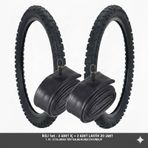 güçlü bisikletmotosiklet 20 Jant Lastik Seti - 2 Dış + 2 İç Lastik Oto Kalın Sibop - 20x1.75 / 2.125 Uyumlu