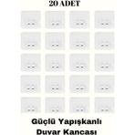 Güçlü Kendinden Yapışkanlı Kancalar Köşe Rafı Banyo Rafı Duş Rafı Kancası, Su Geçirmez Askı 20 Adet - 001-Renkli