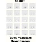 Güçlü Kendinden Yapışkanlı Kancalar Köşe Rafı Banyo Rafı Duş Rafı Kancası, Su Geçirmez Askı 20 Adet - Şeffaf