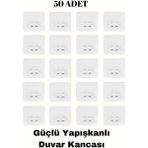 Güçlü Kendinden Yapışkanlı Kancalar Köşe Rafı Banyo Rafı Duş Rafı Kancası, Su Geçirmez Askı 50 Adet - Şeffaf