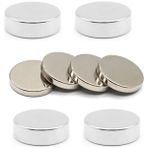 Güçlü Neodyum Mıknatıs Araç Plaka Mıknatısı Seti 8 Adet ( 4 Adet 30X5 mm +4 Adet 30X10 Mm) - 1 Adet - Gümüş