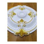 GÜÇLÜ ROMA DESENLİ METALİK BOYALI TAVAN GÖBEĞİ 40 cm - ALTIN (Gold) Renk