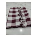 Güçlü Tekstil, Bordo 2 Adet Sofra Bezi Piknik Örtüsü 150x150, Bordo-Beyaz, GCL465