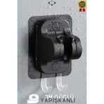 Güçlü Yapışkanlı Çift Askı, Duş ve Banyoda Pratik Kullanım Sağlar. - Seçenek 1