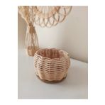 gudelidekor hasır bambu rattan ahsap taban mini sepet 10x7 cm
