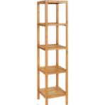 Gudy Wood Masif Ahşap Banyo Dolabı 5 Raf Havluluk 140CM x 35 cm x 35 cm