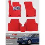 Guerrino Chevrolet Cruze (2008-2014) Uyumlu Eva Paspas Tam Set–araca Özel,su Geçirmez,kolay Montaj - Kırmızı