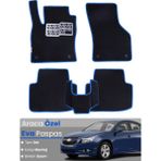 Guerrino Chevrolet Cruze (2008-2014) Uyumlu Eva Paspas Tam Set–araca Özel,su Geçirmez,kolay Montaj - Siyah - Mavi
