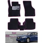 Guerrino Chevrolet Cruze (2008-2014) Uyumlu Eva Paspas Tam Set–araca Özel,su Geçirmez,kolay Montaj - Siyah - Pembe