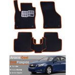 Guerrino Chevrolet Cruze (2008-2014) Uyumlu Eva Paspas Tam Set–araca Özel,su Geçirmez,kolay Montaj - Siyah - Turuncu