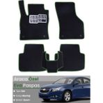 Guerrino Chevrolet Cruze (2008-2014) Uyumlu Eva Paspas Tam Set–araca Özel,su Geçirmez,kolay Montaj - Siyah - Yeşil