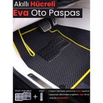 Guerrino Citroen C-Elysee (2008-2024) Uyumlu Eva Paspas Tam Set–araca Özel,su Geçirmez,kolay Montaj - Siyah - Sarı